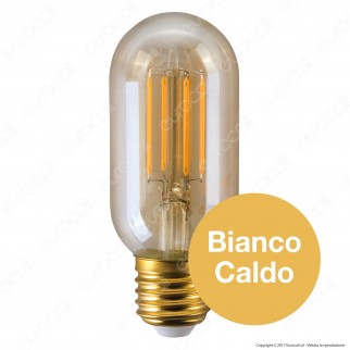 Ideal Lux Lampadina LED Vintage E27 4W Tubolare Filamento Ambrata -