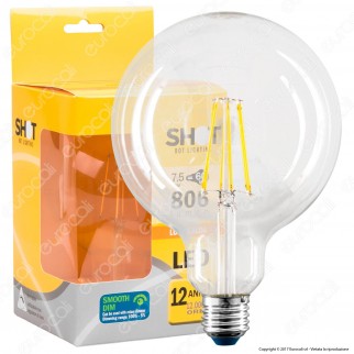 Bot Lighting Lampadina LED E27 7,5W Globo G125 Filamento Dimmerabile