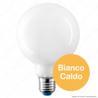 Bot Lighting Lampadina LED E27 7,5W Globo G95 Milky Filamento - mod.