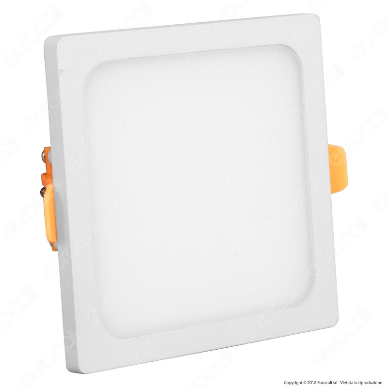 V-Tac VT-888SQ Pannello LED Quadrato 8W SMD da Incasso con Driver -