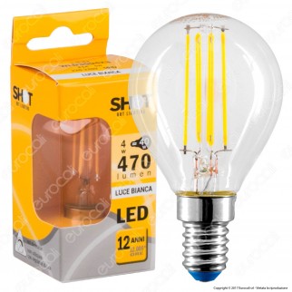 Bot Lighting Lampadina LED E14 4W MiniGlobo P45 Filamento - mod.