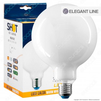 Bot Lighting Lampadina LED E27 8W Globo G125 Milky Filamento - mod.