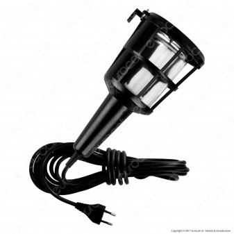 Velamp IS522 Balladeuse Lampada da Officina con Gabbia in Plastica