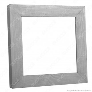 FAI Cornice Quadrata in Legno Argentato per Pannello LED 13W - mod.