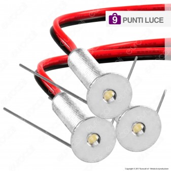 FAI Kit 9 Punti Luce LED Effetto Cielo Stellato da Incasso 0,6W 12V
