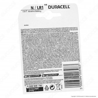 Duracell MN9100 N / LR1 - Blister 2 Batterie