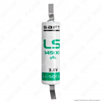 Saft Batteria Al Litio LS 14500 LF-U con Lamelle Stilo AA - Batteria