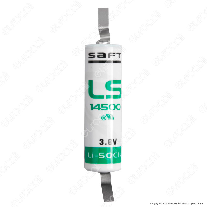 Saft Batteria Al Litio LS 14500 LF-U con Lamelle Stilo AA - Batteria