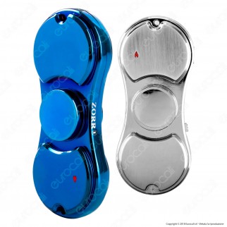 Zorr Accendino USB Spinner in Metallo Antivento Ricaricabile con Luci