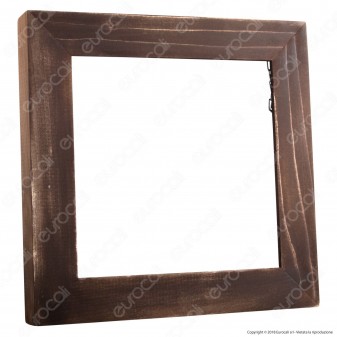 FAI Cornice Quadrata in Legno Wengé per Pannello LED 13W - mod. 5070