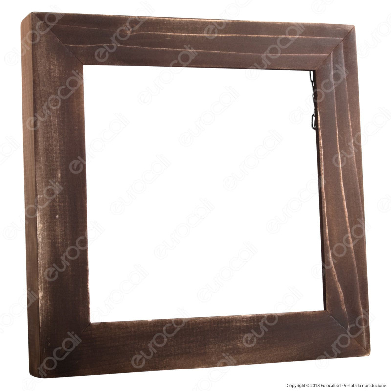 FAI Cornice Quadrata in Legno Wengé per Pannello LED 13W - mod. 5070