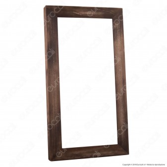 FAI Cornice Rettangolare in Legno Wengé per Pannello LED 20W - mod.