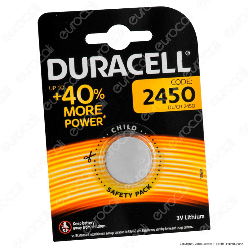Duracell Lithium CR2450 / DL2450 / ECR2450 Pila 3V - Blister 1