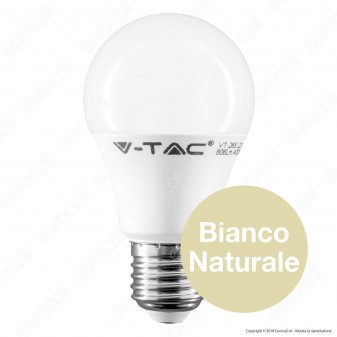 V-Tac PRO VT-265 Lampadina LED E27 6,5W Bulb A60 Chip Samsung - SKU