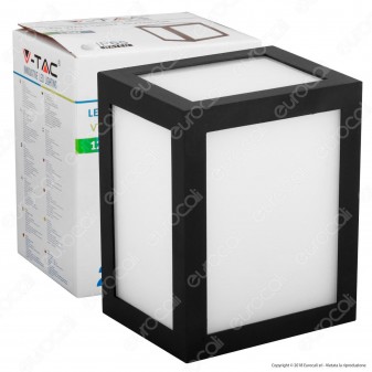 V-Tac VT-822 Lampada LED da Muro 12W Wall Light Colore Nero - SKU