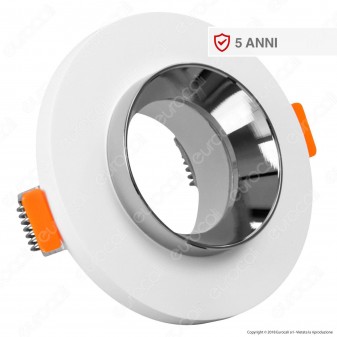 V-Tac VT-862 Portafaretto Rotondo da Incasso in Gesso Finitura