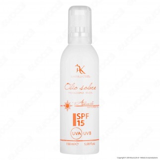 Alkemilla Olio Solare Spray Protezione Corpo SPF 15 - Flacone da 150ml