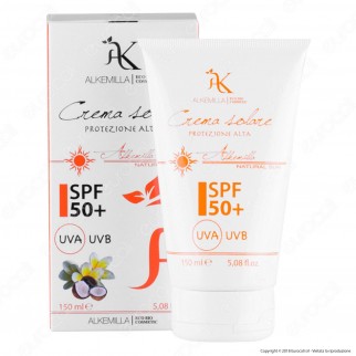 Alkemilla Crema Solare Alta Protezione SPF 50+ - Flacone da 150ml
