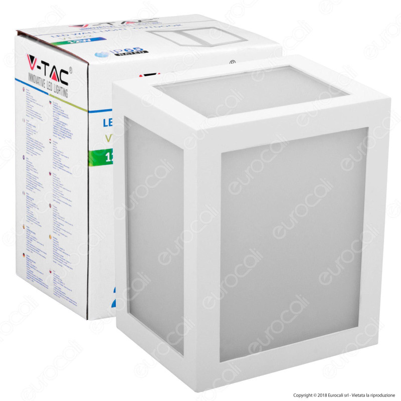 V-Tac VT-822 Lampada LED da Muro 12W Wall Light Colore Bianco - SKU