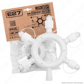 Connettore Rigido Multiplo a 5 Uscite Colore Bianco IP44