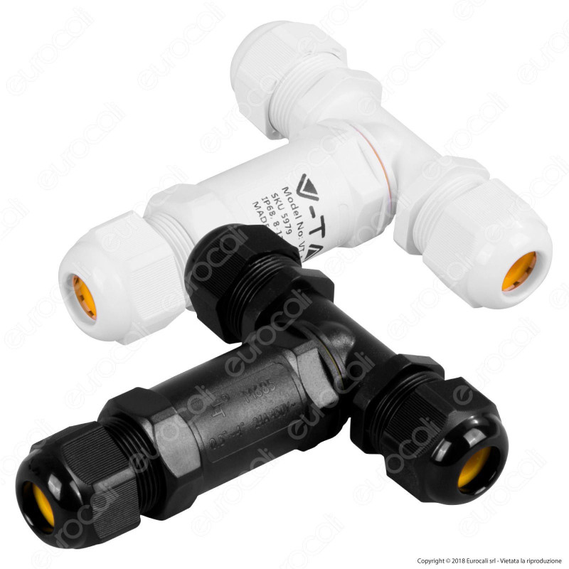 V-Tac VT-869 Scatola di Derivazione con 3 Terminali - SKU 5978 / 5979