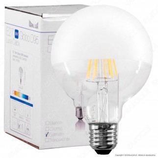 Ideal Lux Lampadina E27 Filamenti LED 8W Globo G95 con Calotta