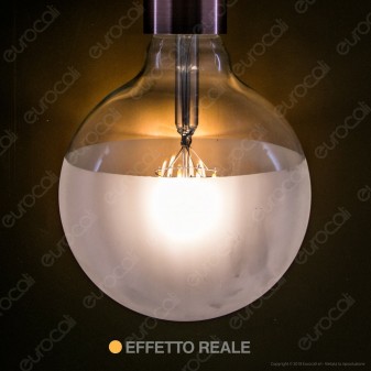 Ideal Lux Lampadina E27 Filamenti LED 8W Globo G125 con Calotta
