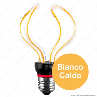 Segula Art Line Lampadina E27 Filamento LED Modellato 12W Forma Globo