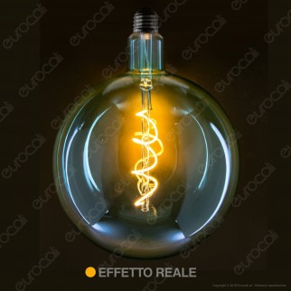 Daylight Lampadina E27 Filamento LED a Spirale 5W Globo G200 con