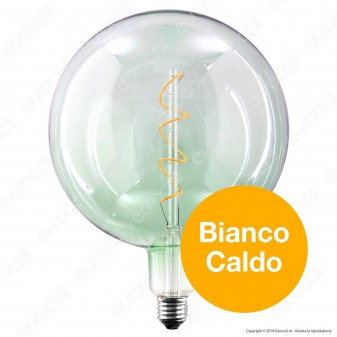 Daylight Lampadina E27 Filamento LED a Spirale 5W Globo G200 con