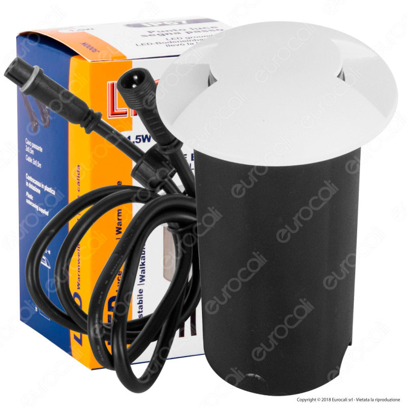 Life Punto Luce LED Bilaterale 1,5W Segnapasso da Interramento 12V in