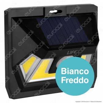 Life Lampada LED da Muro 7W con Pannello Solare e Sensore di