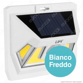 Life Lampada LED da Muro 7W con Pannello Solare e Sensore di