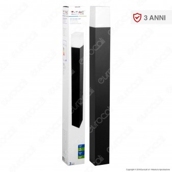 V-Tac VT-7615 Portalampada da Giardino Quadrato con Fissaggio a Terra