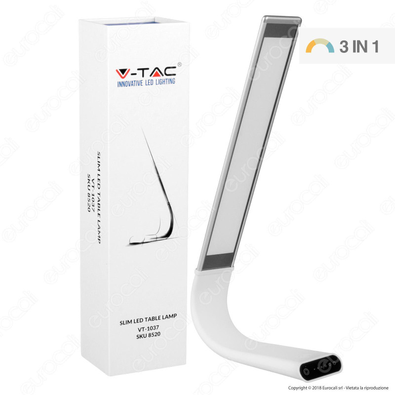 V-Tac VT-1037 Lampada da Tavolo LED 6,5W Touch Dimmerabile