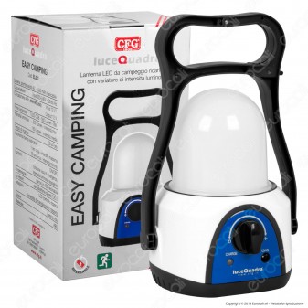CFG Luce Quadra Lanterna LED COB da Campeggio con Luce Dimmerabile -