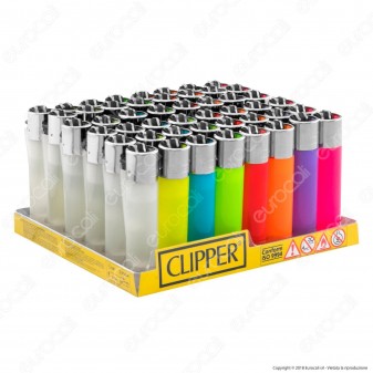 Clipper Large Fantasia Traslucido - Box da 48 Accendini