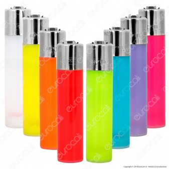 Clipper Large Fantasia Traslucido - 4 Accendini