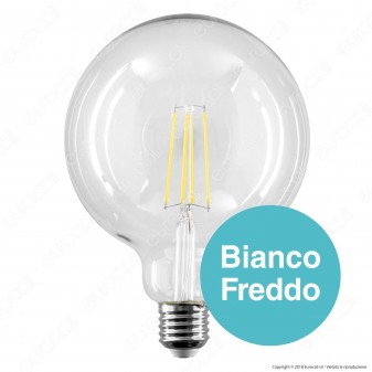 V-Tac VT-2147 Lampadina LED E27 6W Globo G125 Chip Samsung - SKU 7427