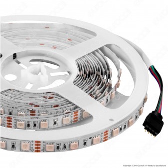 V-Tac Striscia LED 5050 Multicolore RGB 60LED/metro - Bobina da 5