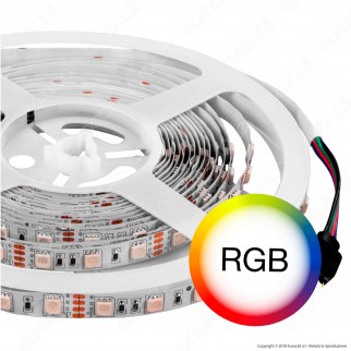 V-Tac Striscia LED 5050 Multicolore RGB 60LED/metro - Bobina da 5