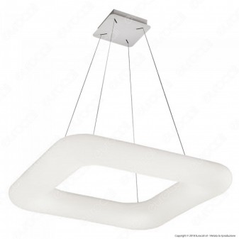V-Tac VT-7607 Lampadario LED a Sospensione 42W Bianca Forma Quadrata