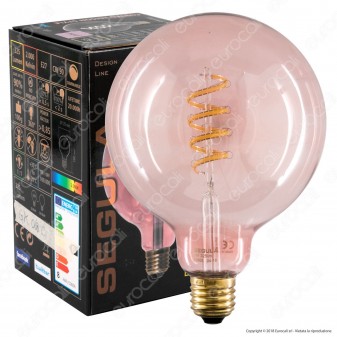 Segula Lampadina E27 Filamento LED a Spirale 8W Globo G125 con Vetro