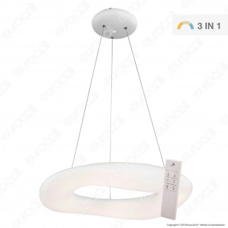 V-Tac VT-7750 Lampadario LED a Sospensione 82W Bianca Forma Circolare