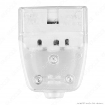 FAI Presa Singola 10/16A con Uscita Cavo Dritta - Colore Trasparente