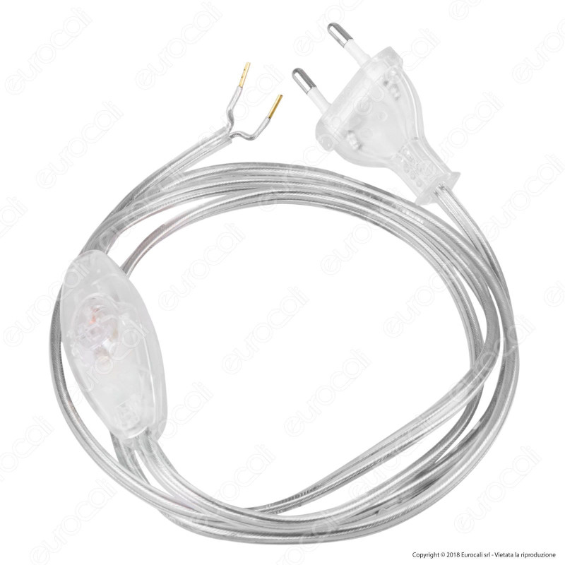 FAI Cavo di Alimentazione Bipolare con Interruttore e Spina 10A