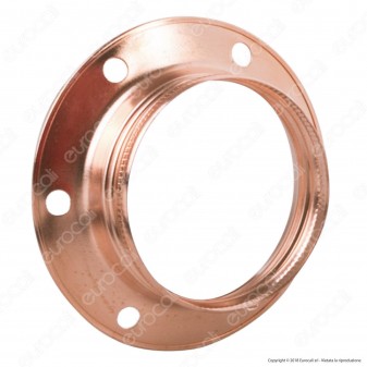 FAI Ghiera Filettata in Metallo per Portalampada E27 Colore Rame