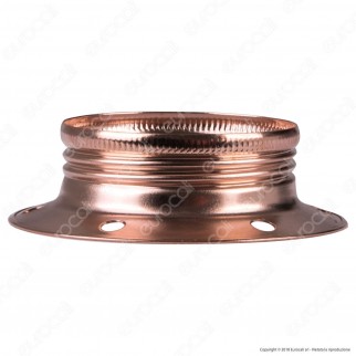 FAI Ghiera Filettata in Metallo per Portalampada E27 Colore Rame