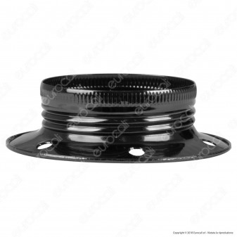 FAI Ghiera Filettata in Metallo per Portalampada E27 Colore Nero