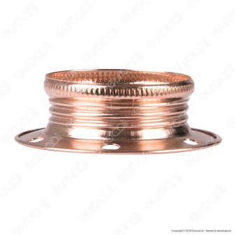 FAI Ghiera Filettata in Metallo per Portalampada E14 Colore Rame